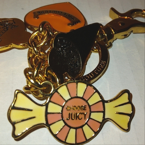 MUST SEE! Vintage Y2K JUICY COUTURE "Cupcake Couture" Pave Crystal Charms Fob - Picture 11 of 16
